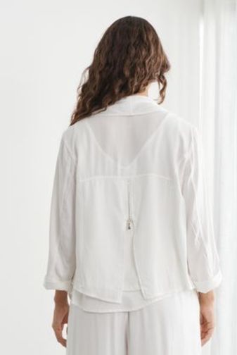CZ1282 chantelle back feature jacket white caju princess bazaar
