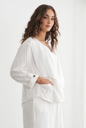 CZ1282 chantelle back feature jacket white caju princess bazaar