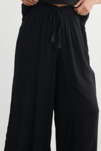 CZ1283 Lara wide leg pant black caju princess bazaar