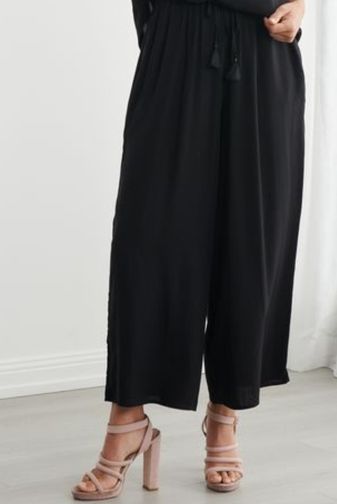 CZ1283 Lara wide leg pant black caju princess bazaar