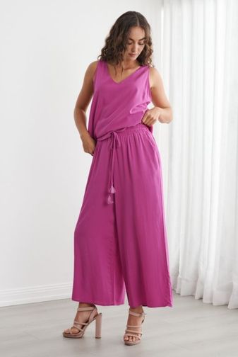 CZ1283 Lara wide leg pant magenta caju princess bazaar