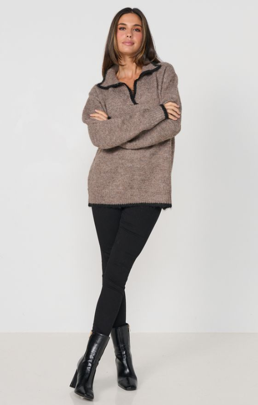 Caju-CollaredJumper-WoollahraKnit-Walnut-CZ1167princessbazaar1