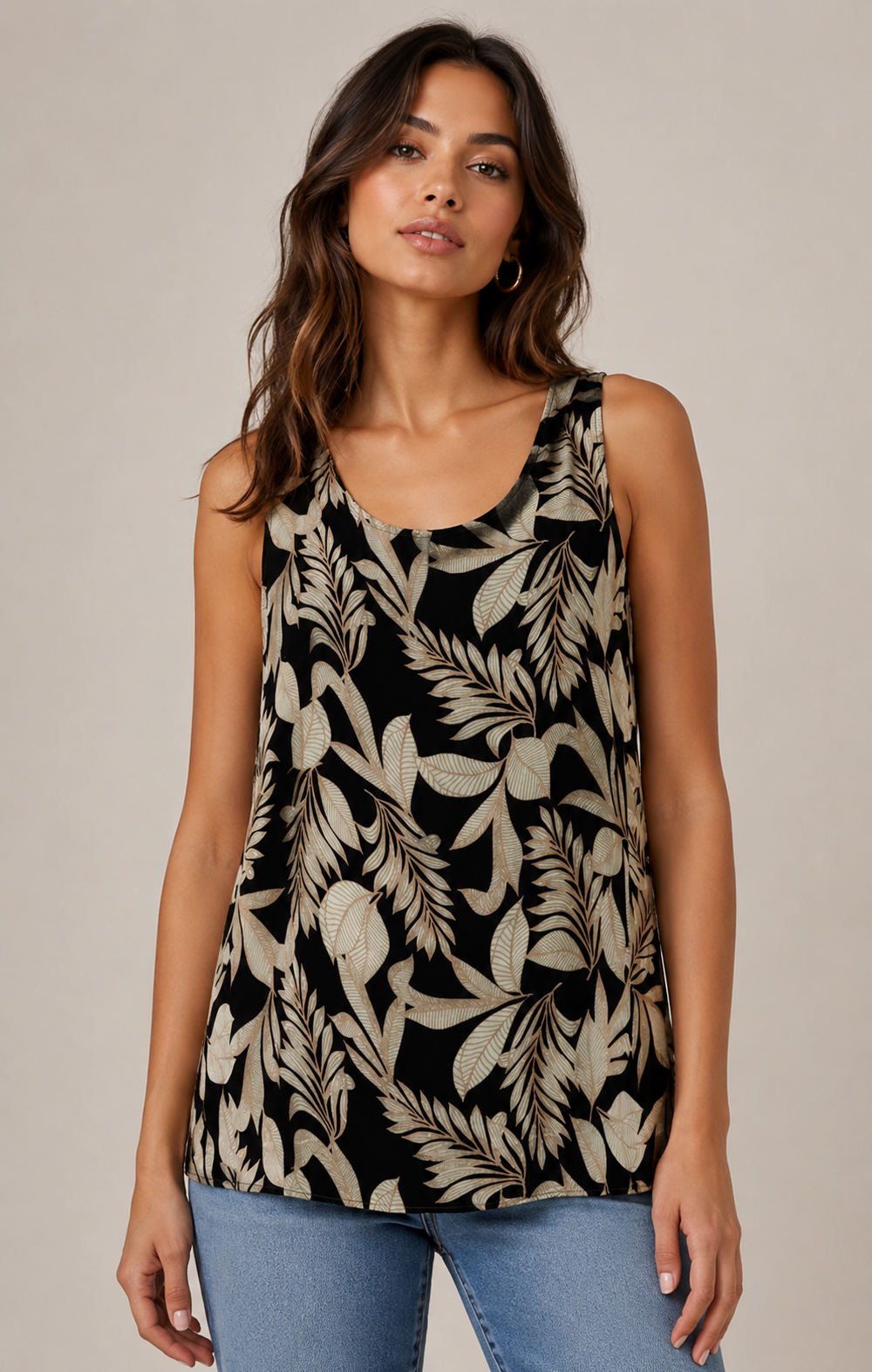 M Made In Italy - Sleeveless Top - Black - 15/8279DGS - last one