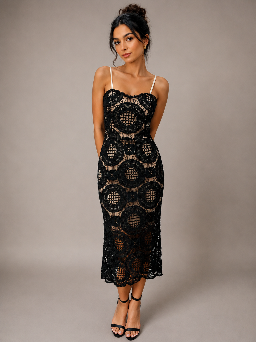 Outlet - Honey And Beau -Lucette Lace Maxi Dress - HM155004- Last One