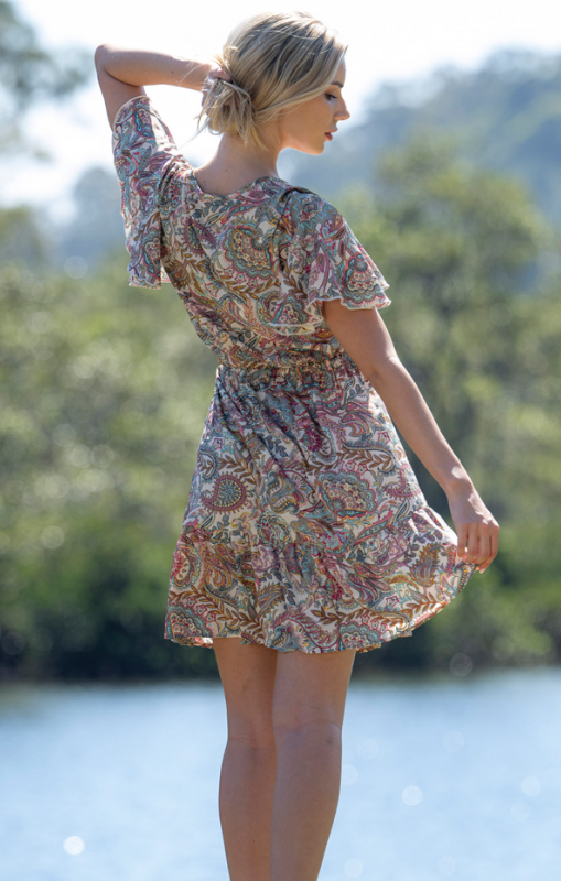 Cienna Adara short sleeve short dress princess bazaar