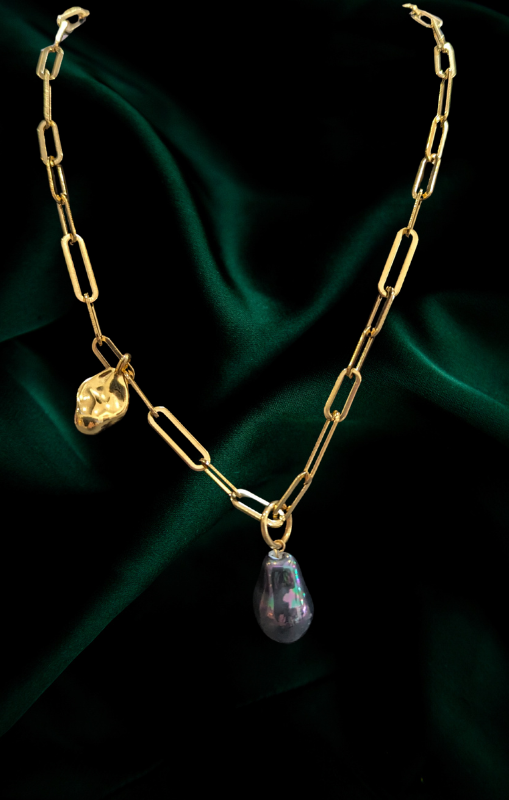 Goupi - Gold Chunky Chain Necklaces with Charms