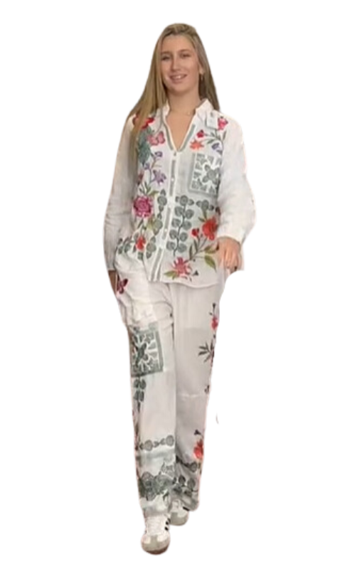 Johnny Was - Wide Leg Cargo Pant - Dacie - White