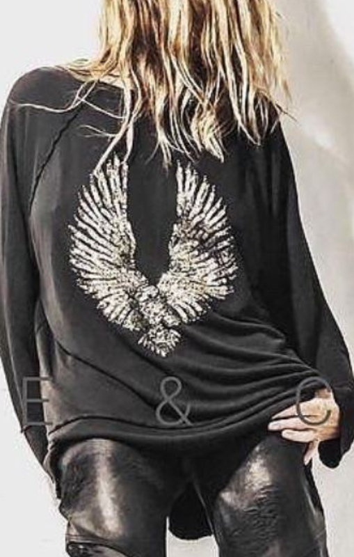 Adine Studio - Phoenix Sweatshirt Black - last one