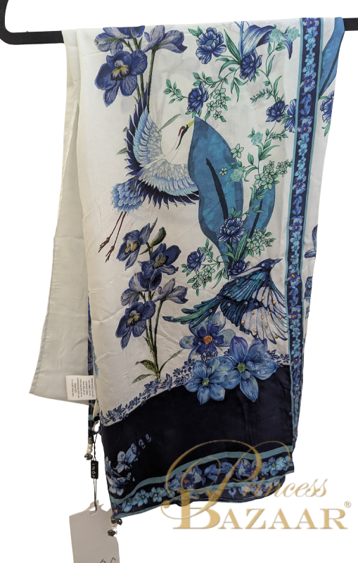 INOA - Cactus Scarf- FLOWERS BLU