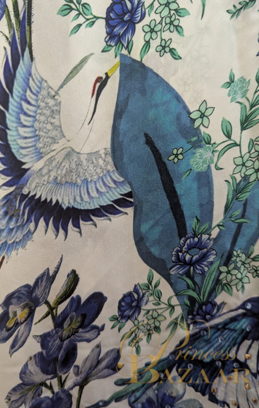 INOA - Cactus Scarf- FLOWERS BLU