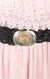 Miss June Paris -  Belt Broadway - P131 - Black with Silver