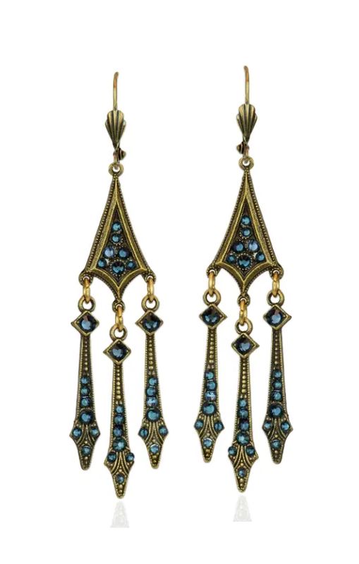 Anne Koplik Designs - Clara Montana Blue Crystal Statement Earrings - ER6914MON