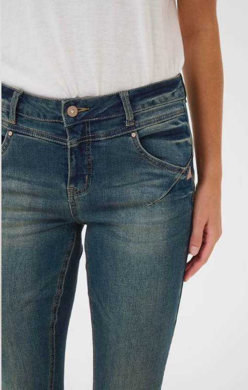 Cream - Amalie Bootcut Jeans - Medium Wash