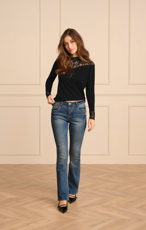 Cream - Amalie Bootcut Jeans - Medium Wash