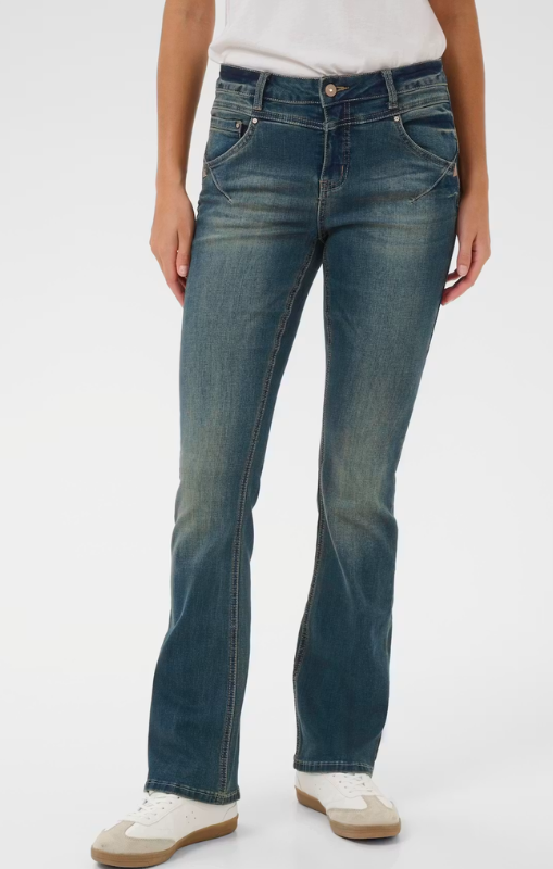 Cream - Amalie Bootcut Jeans - Medium Wash