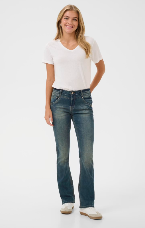 Cream - Amalie Bootcut Jeans - Medium Wash