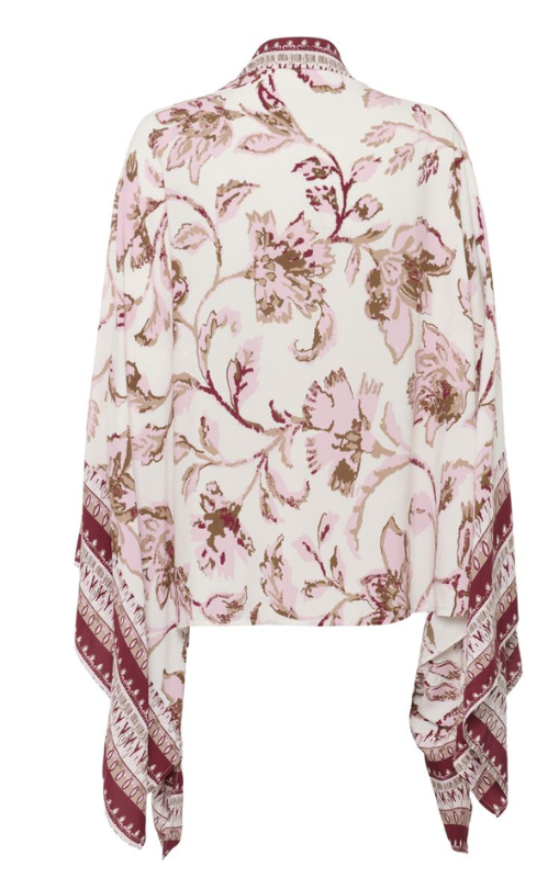 Cream - Kamoil Kimono - Pink Flower