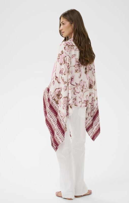 Cream - Kamoil Kimono - Pink Flower
