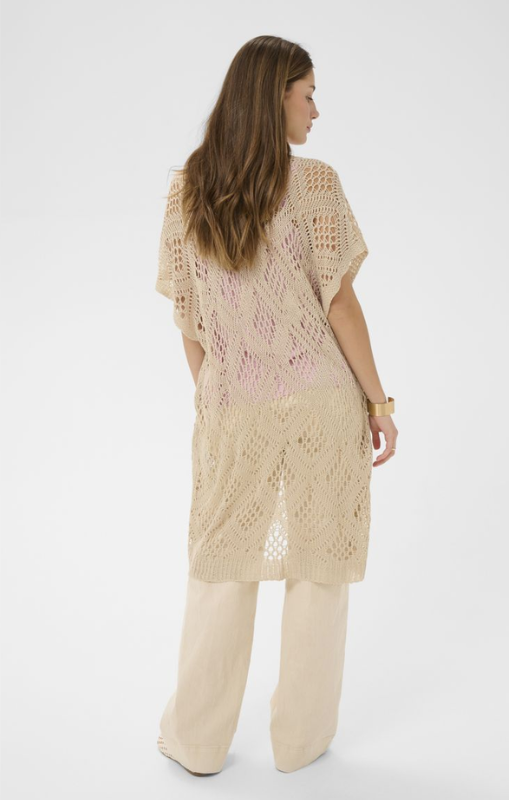 Cream - Yda Long Vest - Perfectly Pale