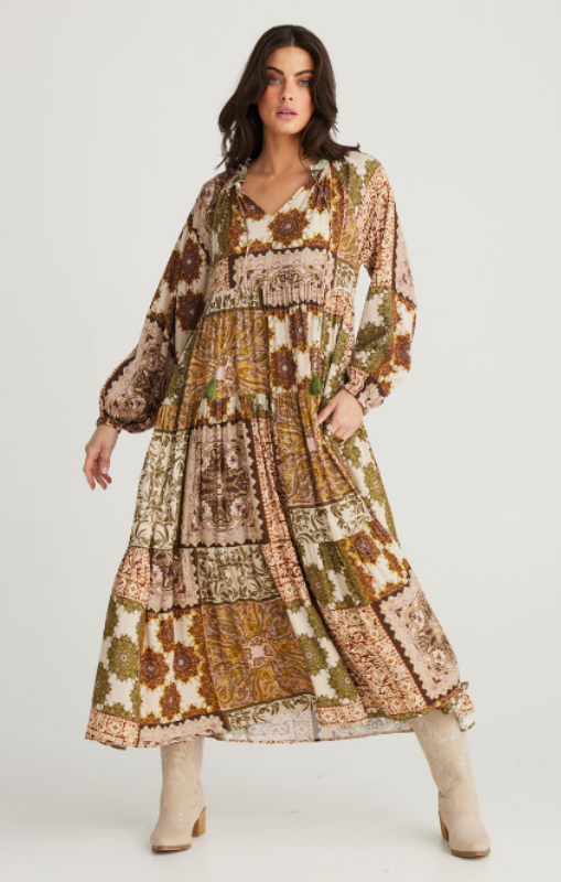 Talisman - DAMASCUS DRESS - PAISLEY GARDENS - TA24054-1 - LAST ONE
