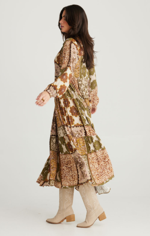 Talisman - DAMASCUS DRESS - PAISLEY GARDENS - TA24054-1 - LAST ONE
