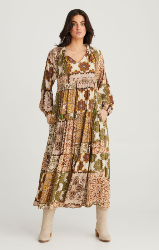Talisman - DAMASCUS DRESS - PAISLEY GARDENS - TA24054-1 - LAST ONE