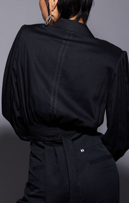 Dref_By_D - Cosmo Wrap Top Black - DD0320BL