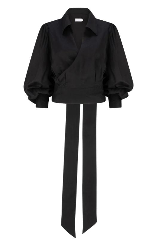 Dref_By_D - Cosmo Wrap Top Black - DD0320BL