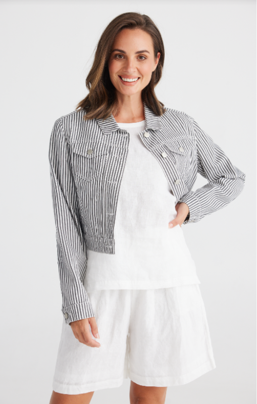 Holiday - Dahli Jacket - Denim Stripe - H23044-1