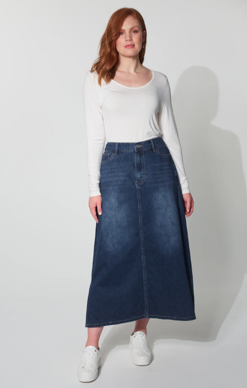 Haven - Dalton Denim Skirt - Indigo