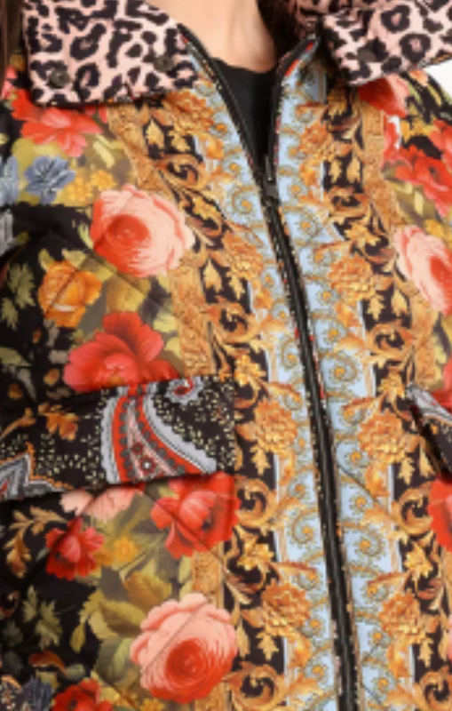 Diamond quilted cropped puffer reversible johnny was princess bazaar