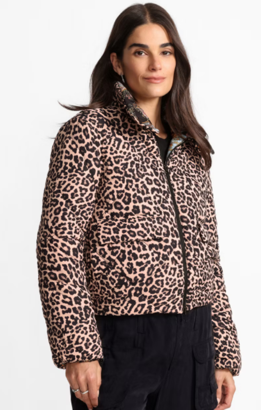 Diamond quilted cropped puffer reversible johnny was princess bazaar