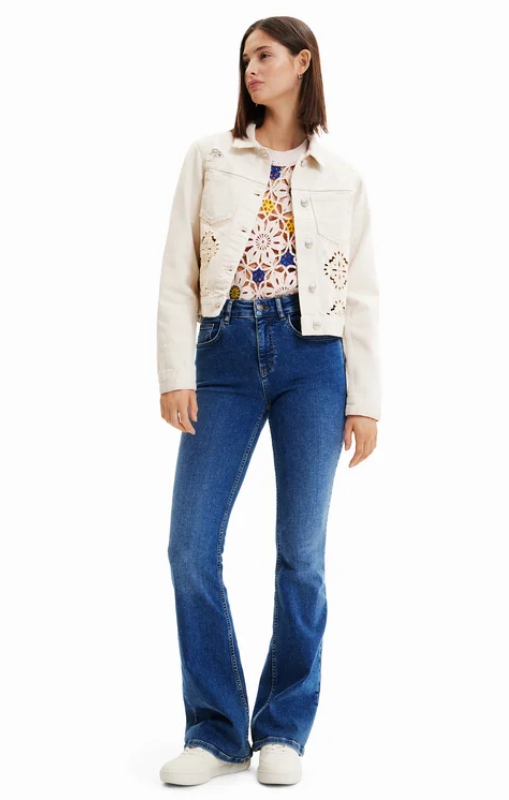 Desigual - Die-cut Denim Jacket - 23SWED38 - last one