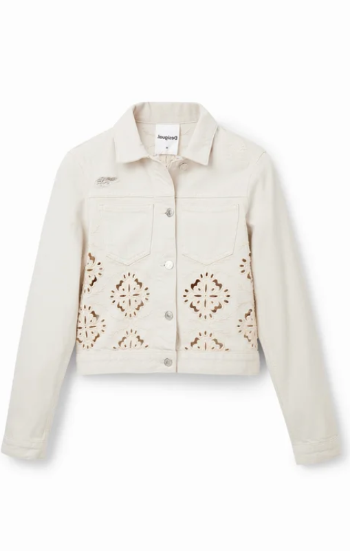 Desigual - Die-cut Denim Jacket - 23SWED38 - last one