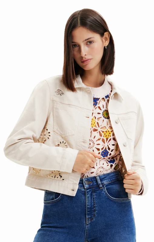 Desigual - Die-cut Denim Jacket - 23SWED38 - last one