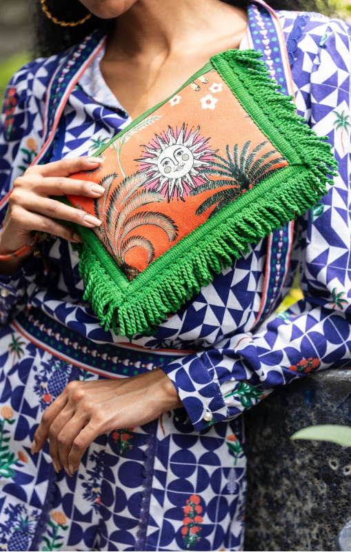 Emily Lovelock - Canvas Pouch - Tigerlily