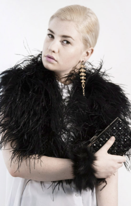 The Parisian Luxury Ostrich Vintage Feather Shrug Wrap - Snow White main image 1