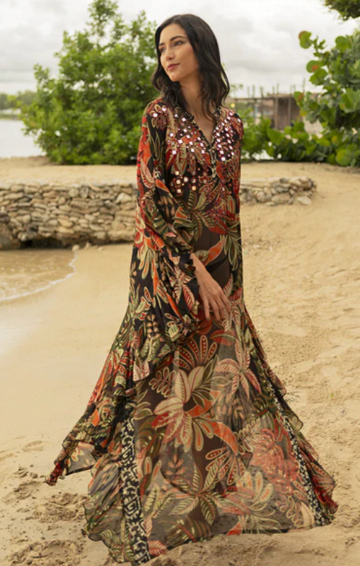 Miss June Paris - FA33 - Esperanza Caftan - Black - last one