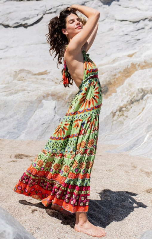 Piti Cuiti - Goa Green Long Dress - I130 - last one