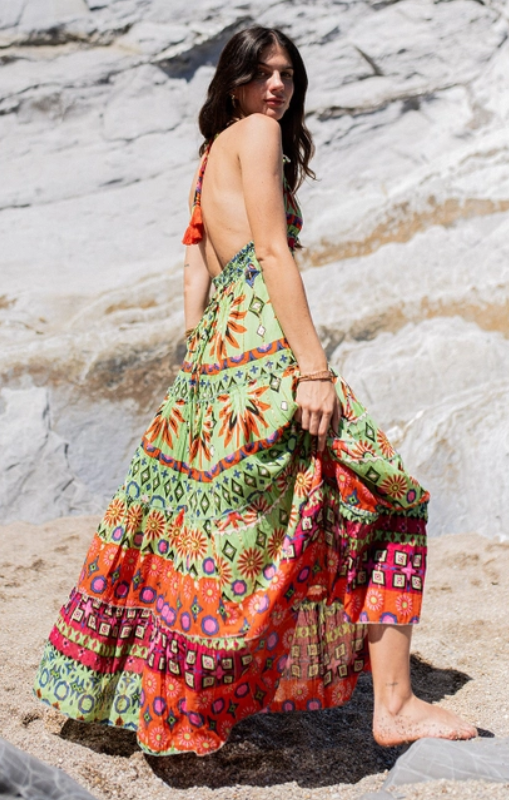 Piti Cuiti - Goa Green Long Dress - I130 - last one