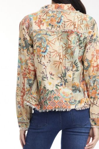 Gordes jacket fringe main print orientique princess bazaar
