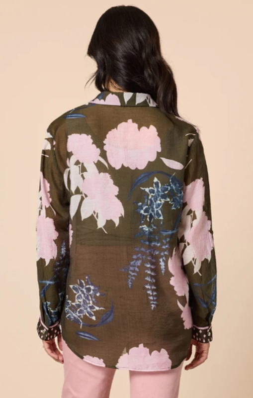 GordonSmith-ColoradoFloralPrintSheerShirt-KhakiMulti-48906princessbazaar1