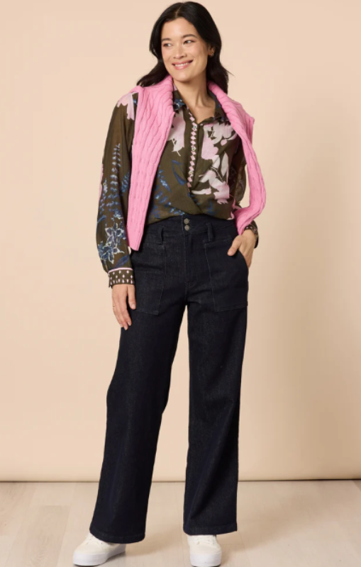 GordonSmith-ColoradoFloralPrintSheerShirt-KhakiMulti-48906princessbazaar1