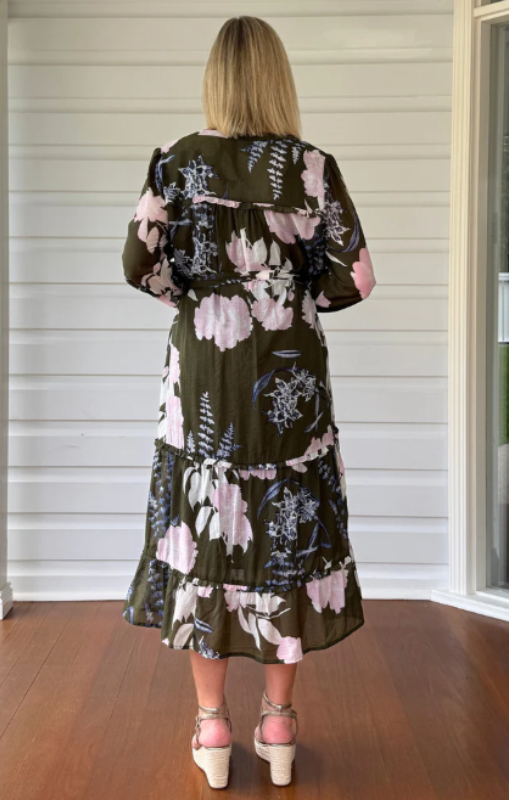 GordonSmith-ColoradoFloralPrintShirtDress-KhakiMulti-48905princessbazaar