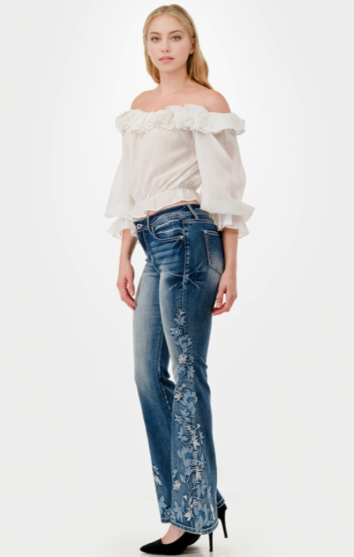 GraceinLA-FloralEmbroideryHighWaistFlare30inch-HL-52068-30princessbazaar1