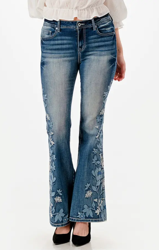 GraceinLA-FloralEmbroideryHighWaistFlare30inch-HL-52068-30princessbazaar1