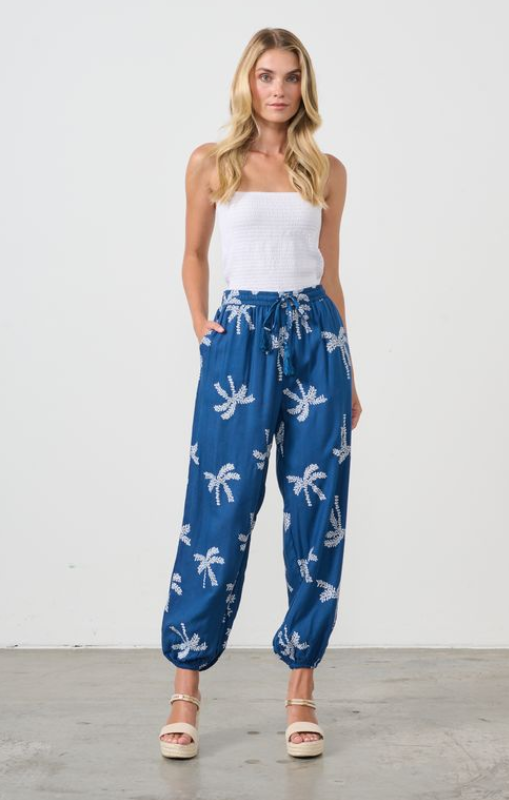 HF2669 navy pant the palms print holmes_Fallon princessbazaar