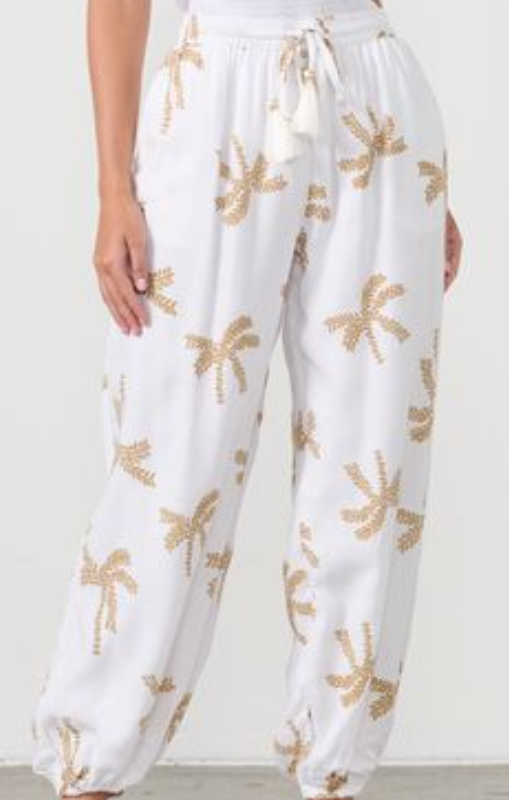 HF2669 white pantt he palms print holmes_fallon princess bazaar