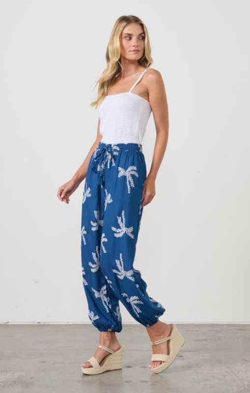 HF2669 navy pant the palms print holmes_Fallon princessbazaar