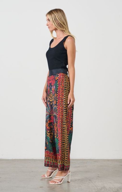 HF2698 tropical print black pant holmes_fallon princessbazaar